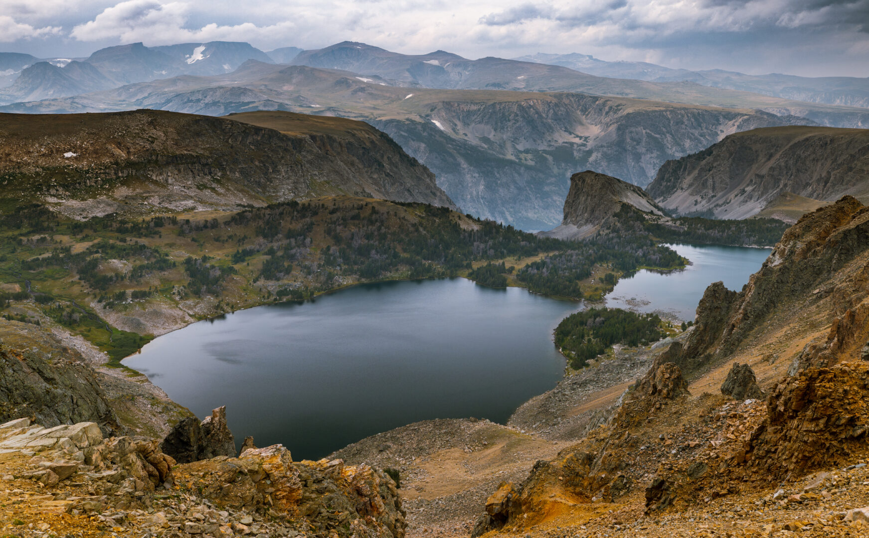 Photo of two lakes in Yellowstone