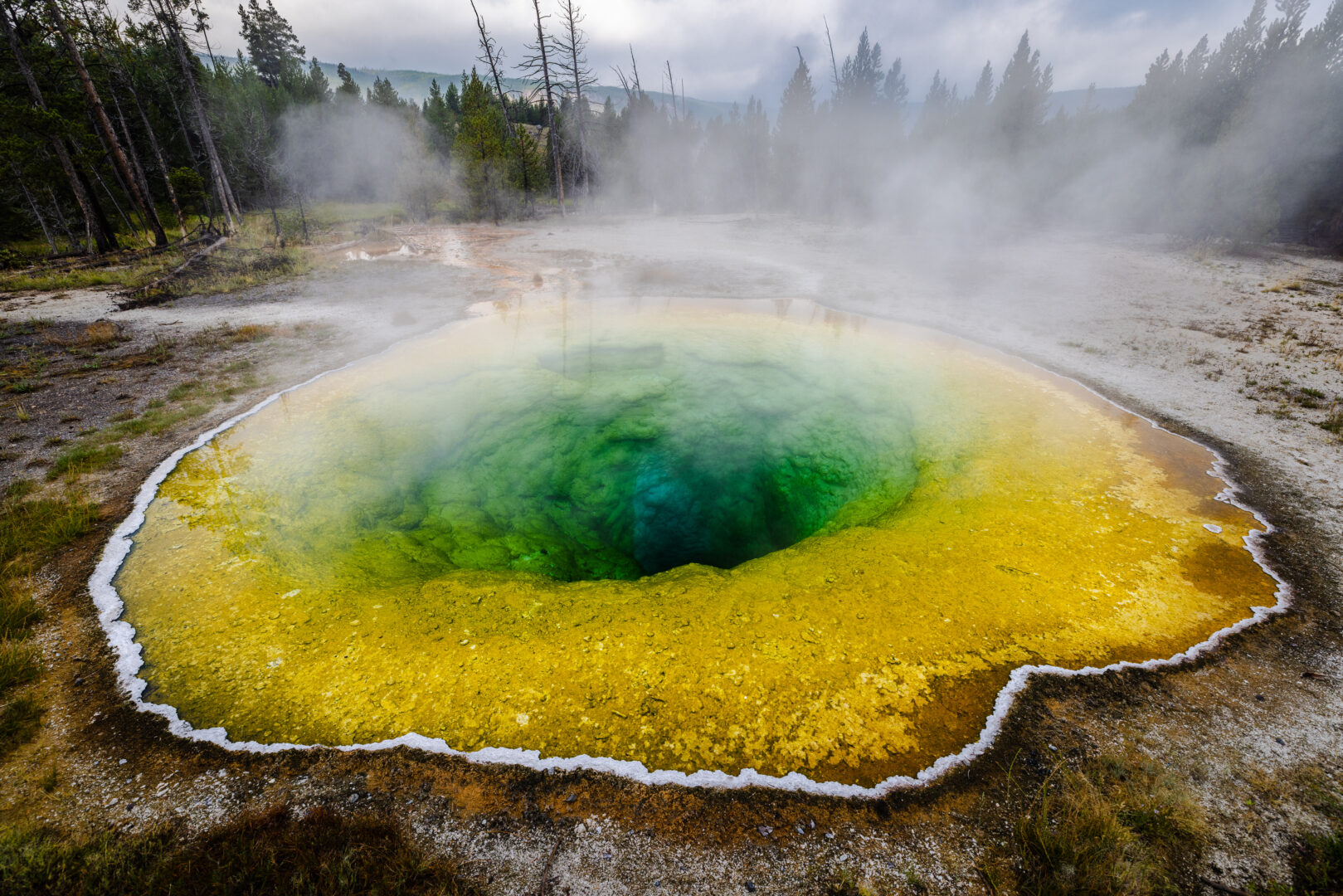 Photo of the Morning Glory Pool in Yellowstone